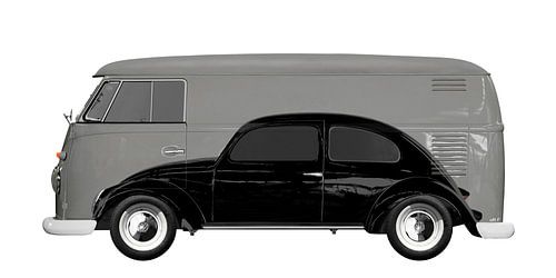 VW Bus T1 panel van and VW Beetle