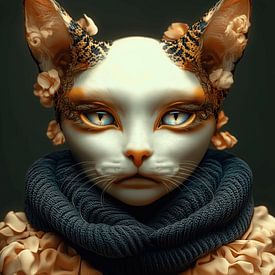 Catwoman in fashion mode van Ton Kuijpers