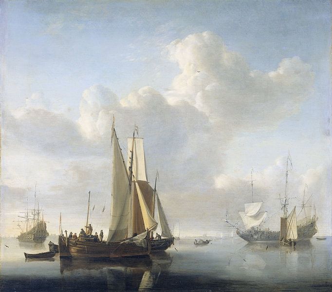 Schiffe vor der Küste, Willem van de Velde der Jüngere von Meesterlijcke Meesters