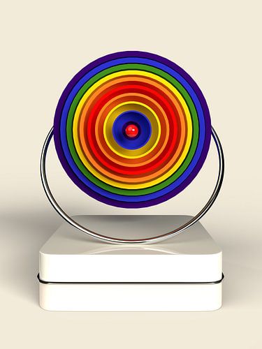 Cirkel in cirkel regenboog
