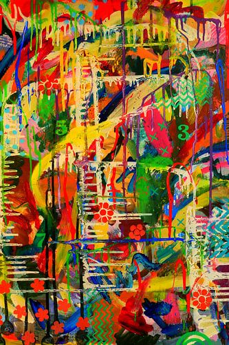 Abstract schilderij Splash Happiness