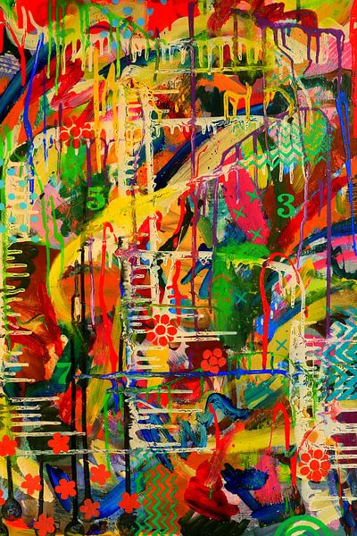 Splash Happiness by Playful Art on canvas, poster, wallpaper and more