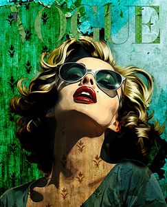 Marilyn Monroe Vogue Magazine van Rene Ladenius Digital Art