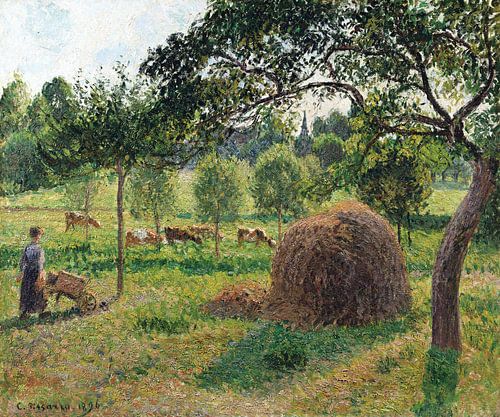 Camille Pissarro,schemering bij Eragny
