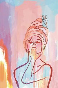 Une femme envoie un baiser