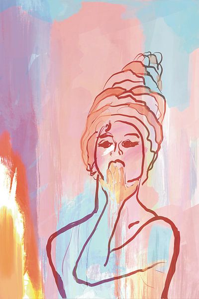 Une femme envoie un baiser par Tatiana  De La Fuente