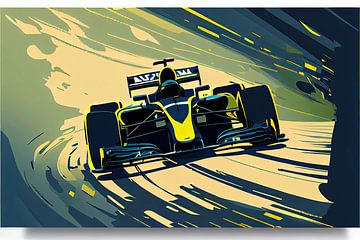 Formule 1 - Vector Art racecar van Tim Kunst en Fotografie