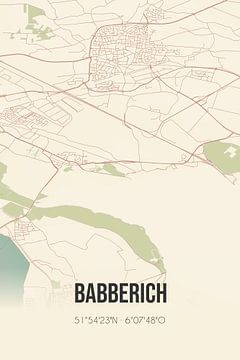 Vintage landkaart van Babberich (Gelderland) van MijnStadsPoster