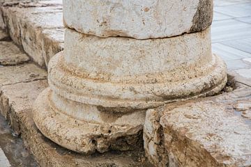 Fuß einer römischen Säule in Bet She An Israel