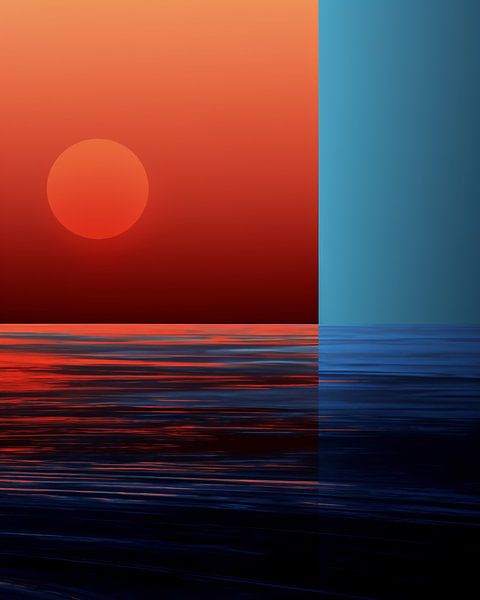 Goldenes Licht über dem Meer von fernlichtsicht