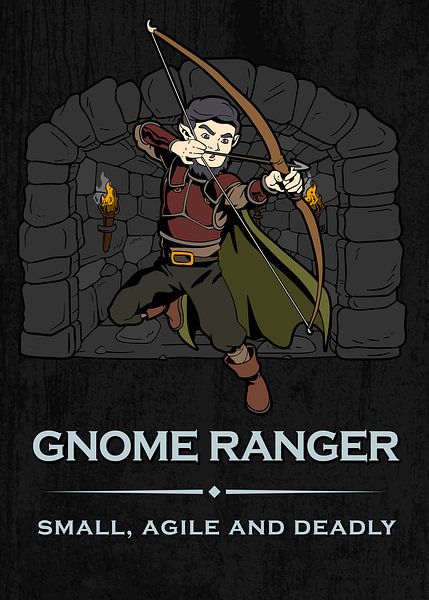 Gnome-coureur de forêt avec arc tendu par Pixelbull Design
