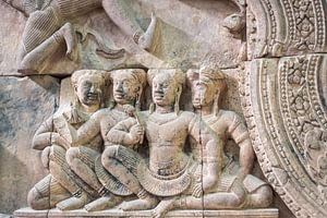 Erleichterung mit Apsara im Tempel, Kambodscha