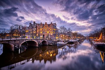 Kanal von Amsterdam von Peter de Jong