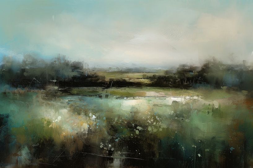 Abstrakte Landschaft "Ich liebe die Natur" von Studio Allee