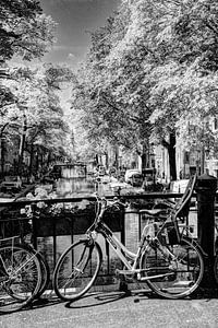 Jordaan Egelantiersgracht Amsterdam Niederlande Schwarz und Weiß