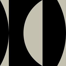 Schwarz Abstrakte Geometrische Formen Nr. 10 von Dina Dankers