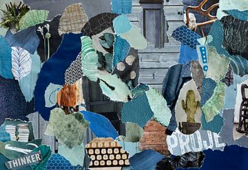 Inspiratie recycling collage in Scandinavische retro sfeer van Trinet Uzun