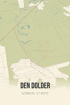 Vintage map of Den Dolder (Utrecht) by Rezona