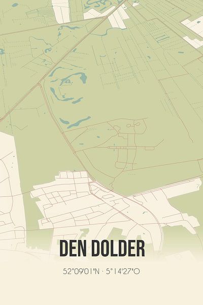 Alte Karte von Den Dolder (Utrecht) von Ortsdrucke