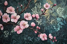 Blossom Malerei | Vibrant Pink Blossoms Kunst von Wunderbare Kunst