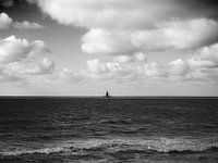 Oude zeilkotter op de Noordzee
