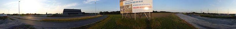 Avondzon boven Hoge Weide 04Aug13 par Leidse Rijn Centrum en omstreken