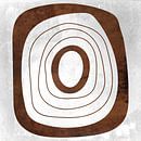 Abstracte geometrische cirkels in grunge roestbruin 8 van Dina Dankers thumbnail