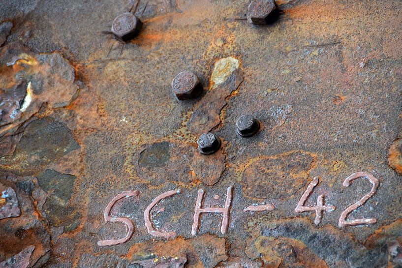 Minimalism Art Photography Rusty Ship Wall by Hendrik-Jan Kornelis