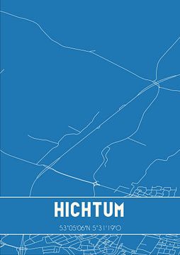 Blueprint | Carte | Hichtum (Fryslan) sur Rezona