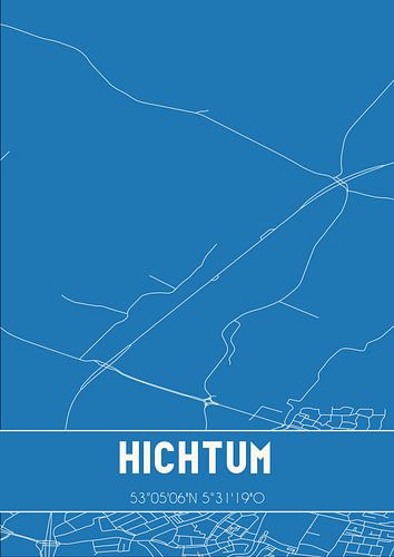 Blaupause | Karte | Hichtum (Fryslan)