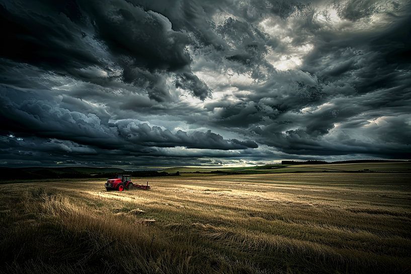 tracteur dans le champ par Egon Zitter