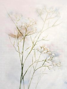 Gelassenes Japandi-Gemälde: Trockene Gräser. Serie: ZEN Art