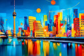 Abstraktes Düsseldorf von ARTemberaubend
