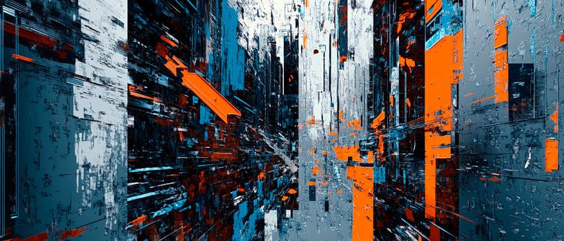 Futuristic cityscape in 3D by Poster Art Shop