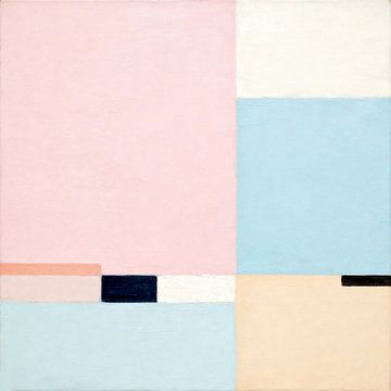 Geometry in pastel blue and pink
