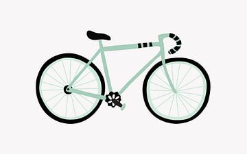 Wielren fiets in mint groen van Studio Miloa
