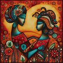 Sensual Romantic Paintings of Love between Two Girls by Art to make a house your home thumbnail