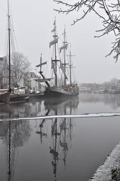 Schip de Soeverein in het Spaarne  van Susan Dekker