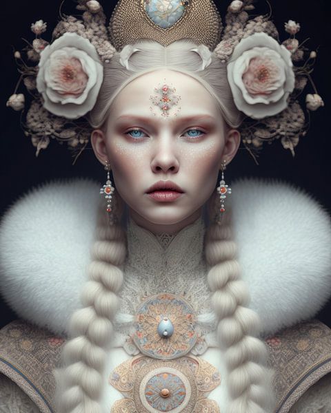 Digital art: &quot;Queen of whites&quot; by Carla Van Iersel