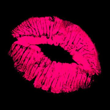 Red Kiss on black van ART Eva Maria