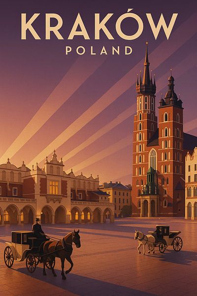 Krakau Polen St. Marien Basilika Wandkunst von Travel Shop
