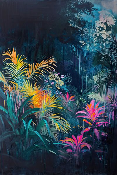 Neon Jungle | Neon Wilderness Whisper by Art Whims