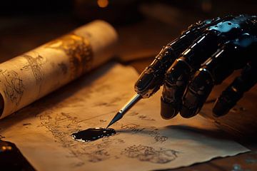 Robothand schrijven van Poster Art Shop