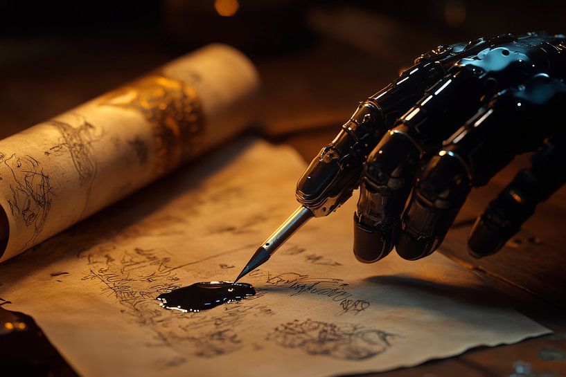 La main du robot qui écrit par Poster Art Shop