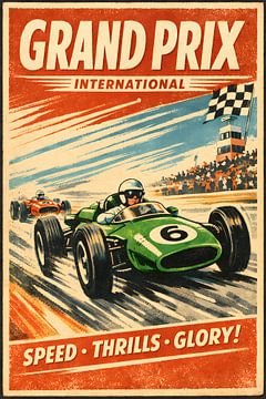 Grand Prix Vintage Racing Poster by irgian firmansyah