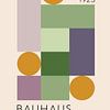 Bauhaus in groen, paars en goud van Hilde Remerie Photography and digital art