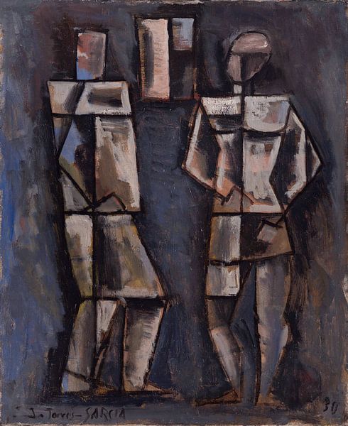 Two figures, Joaquín Torres García, 1930 by Atelier Liesjes