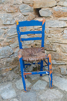 Chaise grecque caractéristique