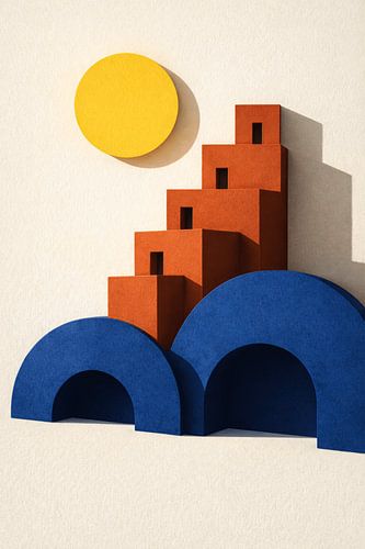 Geometric Bauhaus Mediterranean Print