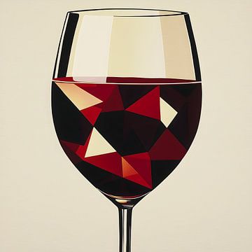 Kubistische Merlot van Lisa Bovenlander